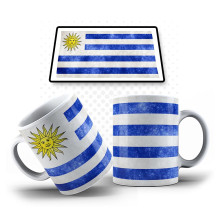 Caneca Bandeira do Uruguai - Souvenir de Viagem ao Uruguay