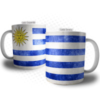 Caneca Bandeira do Uruguai - Souvenir de Viagem ao Uruguay