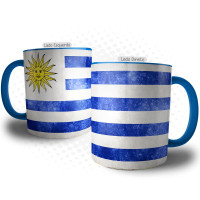 Caneca Bandeira do Uruguai - Souvenir de Viagem ao Uruguay