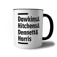 Caneca 4 Cavaleiros do Ateísmo - Dawkins, Hitchens, Dennett e Harris