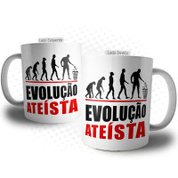 Caneca Evolução Ateísta - Presente Criativo para Ateu