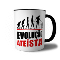 Caneca Evolução Ateísta - Presente Criativo para Ateu