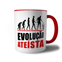 Caneca Evolução Ateísta - Presente Criativo para Ateu