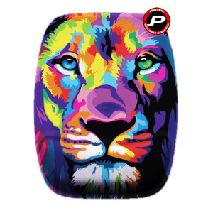 Mouse Pad Leão Colorido Psicodélico Psy Lion King Ergonômico