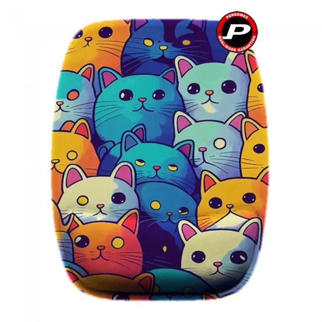 Mouse Pad Gatos Gatinhos Fofos Cats Ergonômico com Apoio de Pulso