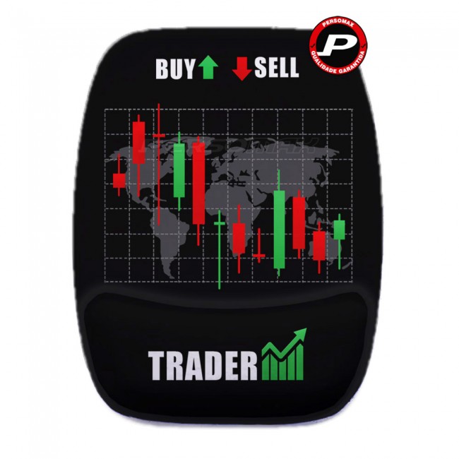 Mouse Pad Trader Ergonômico Investidor Candlestick Bolsa B3