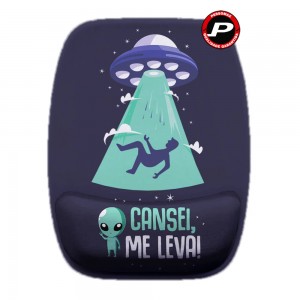 Mouse Pad ET Cansei Me Leva Alien Disco Voador Ovni Ergonômico