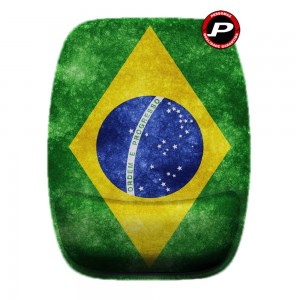 Mouse Pad Brasil Bandeira BR Flag Brazil Patriota com Apoio de Pulso