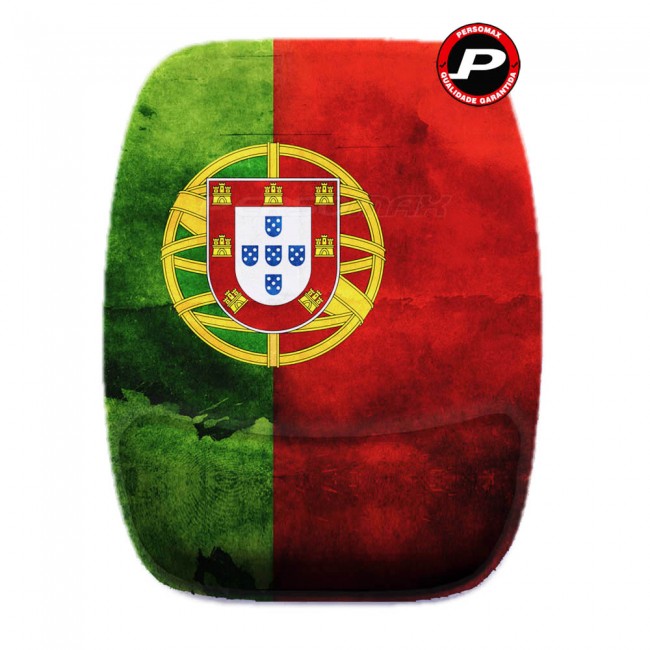 Mouse Pad Bandeira de Portugal Flag PT Ergonômico com Apoio de Pulso