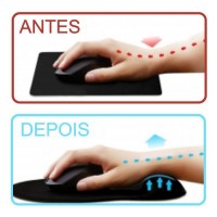 Mouse Pad Comunismo Ergonômico Luta Comunista Martelo e Foice