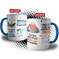 Caneca Por Você Eu Bebo o Mar de Canudinho - Presente Criativo Dia dos Namorados