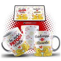 Caneca Te Amo Patoda Vida Personalizada - Presente Criativo Casal Dia dos Namorados