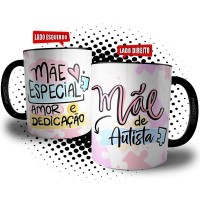 Caneca Mãe de Autista Presente Mãe Especial Amor e Dedicação