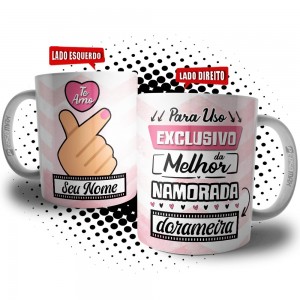 Caneca Namorada Dorameira Personalizada Presente Dia Dos Namorados