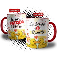 Caneca Te Amo Patoda Vida Personalizada - Presente Criativo Casal Dia dos Namorados