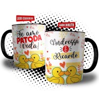 Caneca Te Amo Patoda Vida Personalizada - Presente Criativo Casal Dia dos Namorados