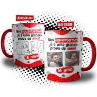 Caneca Prova de Amor Personalizada com Foto Casal - Presente Engraçado Dia dos Namorados