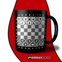 Caneca Jogo Tabuleiro Xadrez Peças Chess Player Presente Enxadrista