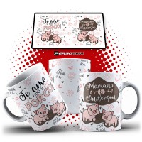 Caneca Te Amo e Não é Porco Personalizada - Presente Divertido para o Dia dos Namorados