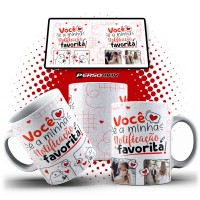 Caneca Você é Minha Notificação Favorita Personalizada com Fotos do Casal