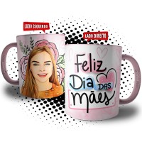 Caneca Caricatura Personalizada Feliz Dia das Mães