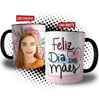 Caneca Caricatura Personalizada Feliz Dia das Mães