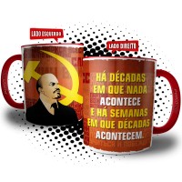 Caneca Lenin Revolução Russa Bolchevique Comunista Marxista