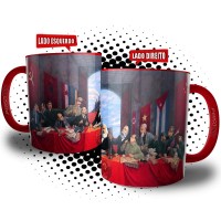 Caneca Ceia Comunista Marx Trotsky Lenin Stalin Che Guevara Fidel Castro Kim Il-sung Mao Tsé-Tung