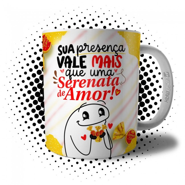 Caneca Flork Namorados - Sua Presença Vale Mais Que Uma Serenata de Amor