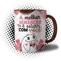 Caneca Flork Dia dos Namorados A Melhor Sensação é Estar com Você