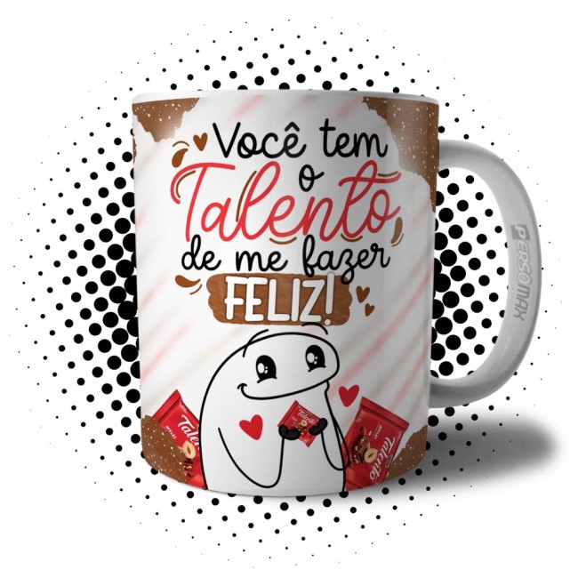 Caneca Flork de Páscoa Você Tem o Talento de me Fazer Feliz