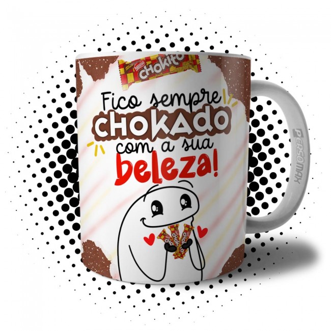 Caneca Flork Chocolate Estou Chocado com Sua Beleza