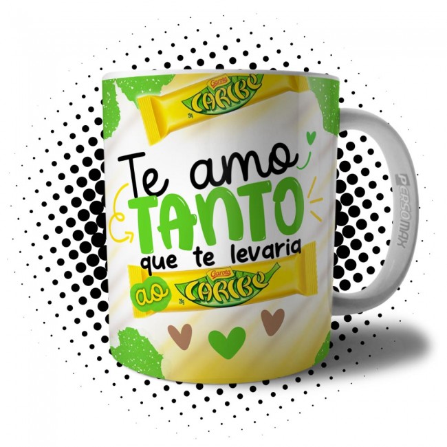 Caneca de Páscoa Te Amo Tanto Que Te Levaria ao Caribe