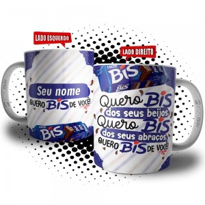 Caneca Personalizada Dia dos Namorados Páscoa Chocolate Quero Bis de Você