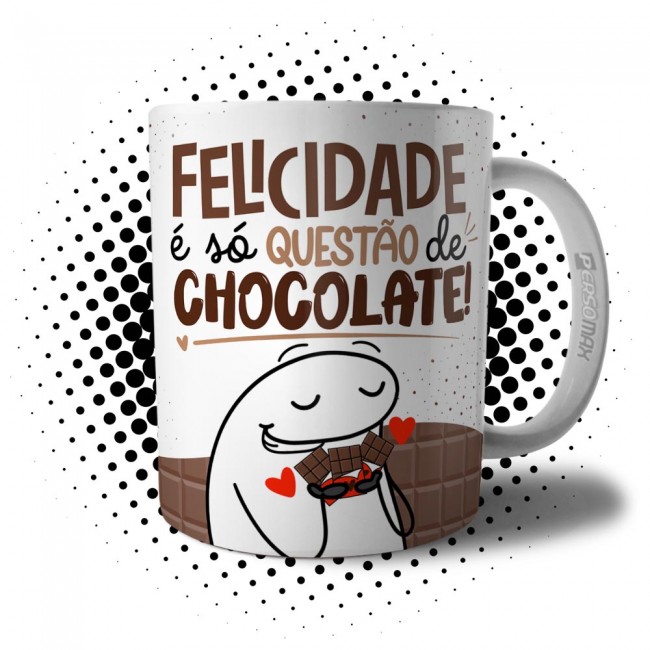 Caneca Presente de Pascoa - Felicidade é Só Questão de Chocolate