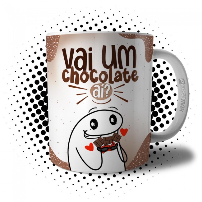 Caneca Flork de Páscoa Vai Um Chocolate Aí ? Presente de Páscoa