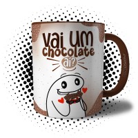 Caneca Flork de Páscoa Vai Um Chocolate Aí ? Presente de Páscoa