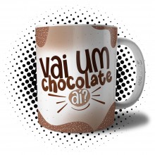 Xícara de Páscoa Vai Um Chocolate Aí ? Caneca para Bombom