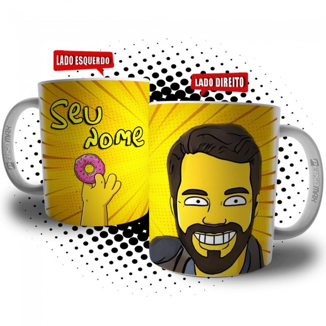 Caneca Caricatura Você Personagem Desenho Amarelo TV