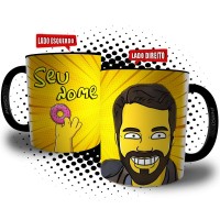 Caneca Caricatura Você Personagem Desenho Amarelo TV