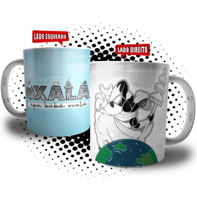 Caneca Oxalá - Coleção Orixás Umbanda e Candomblé