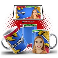 Caneca Caricatura Digital Cartoon Pow Quadrinhos Criativa