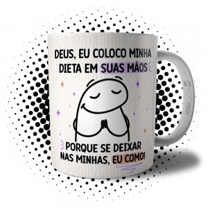 Caneca Florks Meme Engraçada Brincadeira - Toma Café Eu Vou