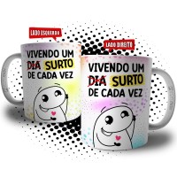 Caneca Surtada Flork Vivendo um Surto de Cada Vez