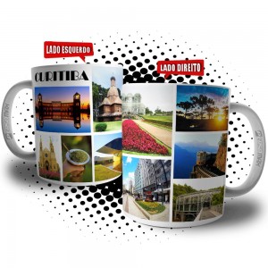 Caneca Cidade de Curitiba - Lembrança de Viagem Souvenir