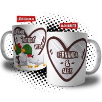 Caneca Te Amo Patoda Vida Personalizada com Nome