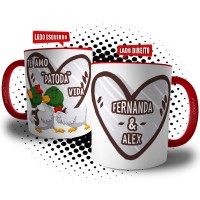 Caneca Te Amo Patoda Vida Personalizada com Nome