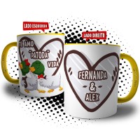 Caneca Te Amo Patoda Vida Personalizada com Nome