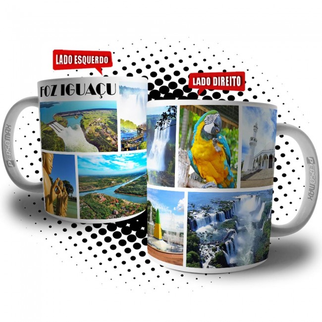 Caneca Cidade de Foz Iguaçu Souvenir Lembrança Cataratas