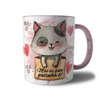 Caneca Mãe de Gato Gatinha É - Presente Fofo Mãe de Gato